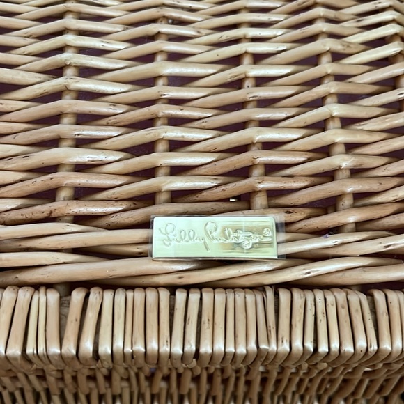 NEW Lilly Pulitzer Wicker Wine Basket - Picture 9 of 12